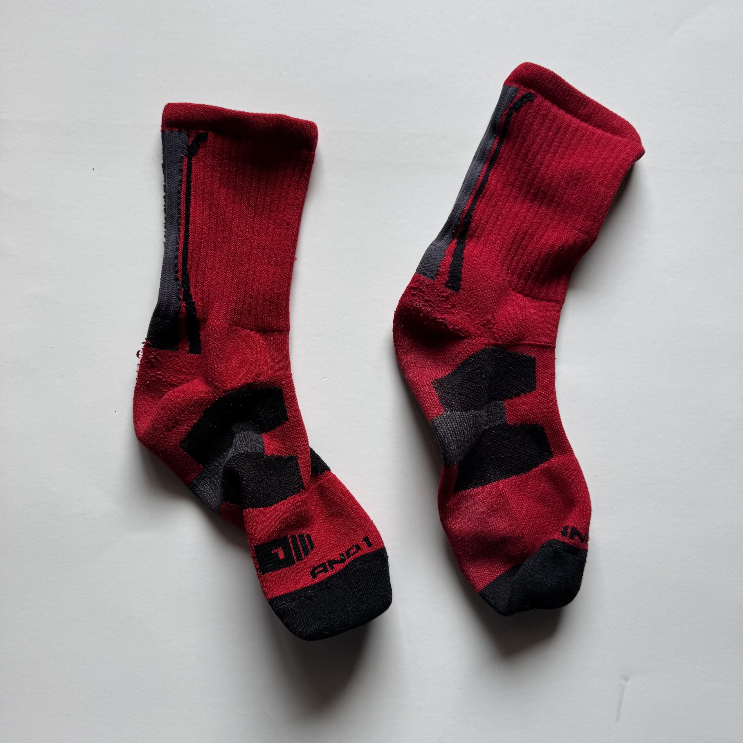 Red Well Worn Socks